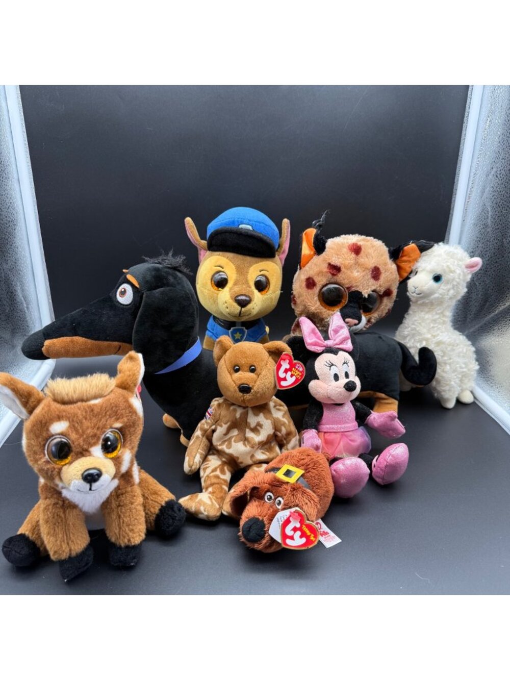Lot of 8 TY Beanie Baby Plush Stuffed Animal Toy Disney Paw Patrol Pets Llama